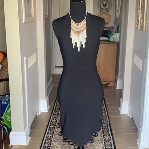 Express Black Asymmetrical Bodycon Dress 🌶